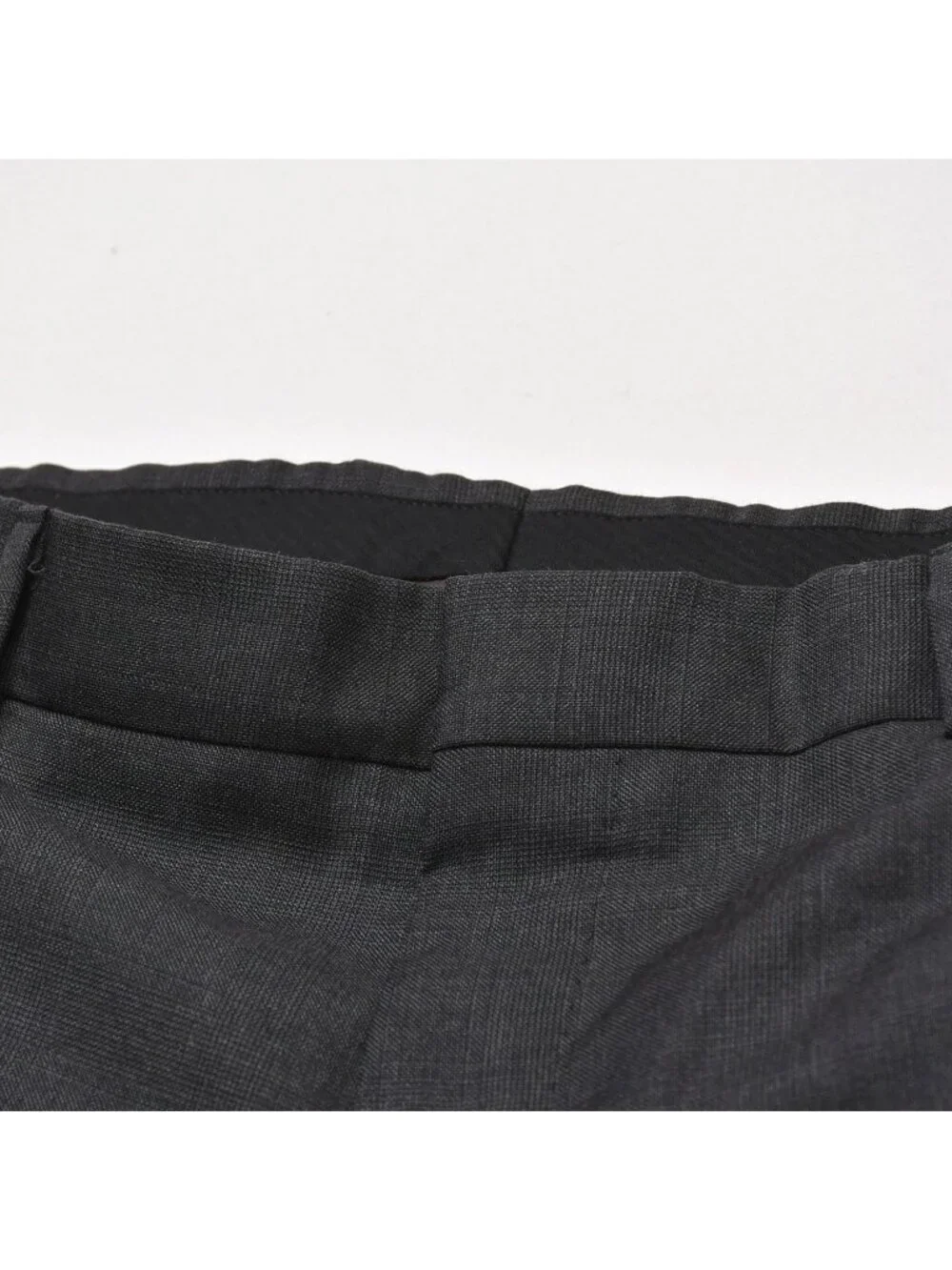 Hermes Set Suit Jacket Trousers Pants Gray Single Breasted